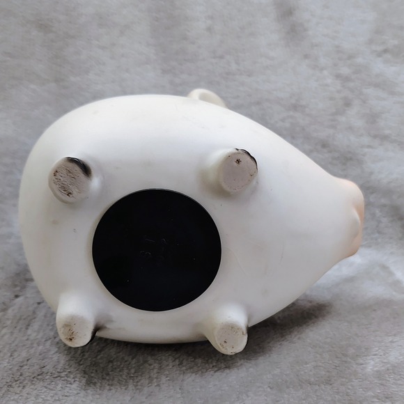 Vintage Ceramic Hog Piggy Bank Mid Century Cute Kitschy Small Big Eyes Farm - Picture 9 of 9